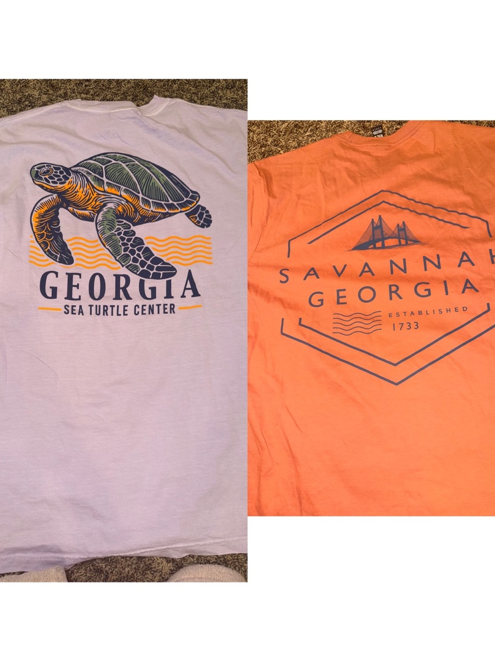 2 Georgia T Shirt Bundle - Sea Turtle Center T Shirt